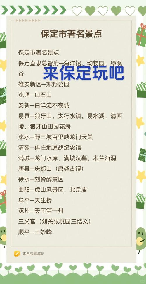 保定附近免费自驾旅游景点大全