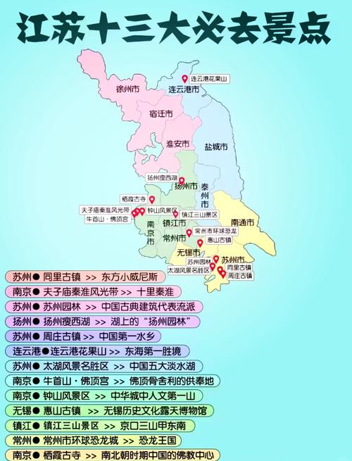 山东江苏旅游景点地图全图