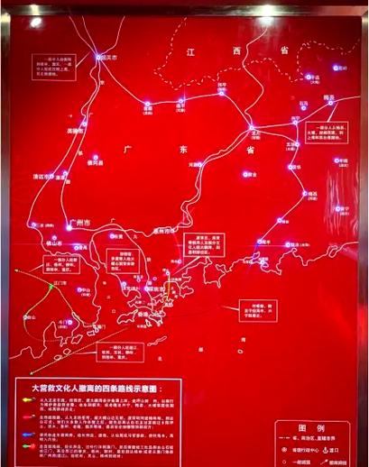 广东红色旅游景点地图
